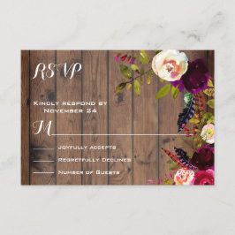 Rustic Boho OSA mörk wood Kort
