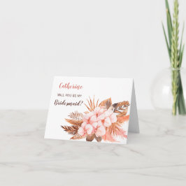 Rustic Boho Pampas blir min bridessa Inbjudan