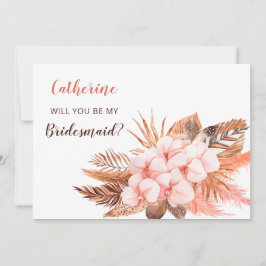 Rustic Boho  Pampas blir min bridessa Inbjudningar