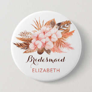 Rustic Boho Pampas Grass Blommigt Desert Bridesmai Knapp