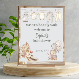 Rustic Boho Pampas Vi kan vänta på välkomstskylt Poster