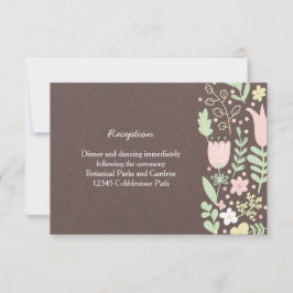 Rustic Boho Pastel Flower WAN Bröllop Inbjudningar