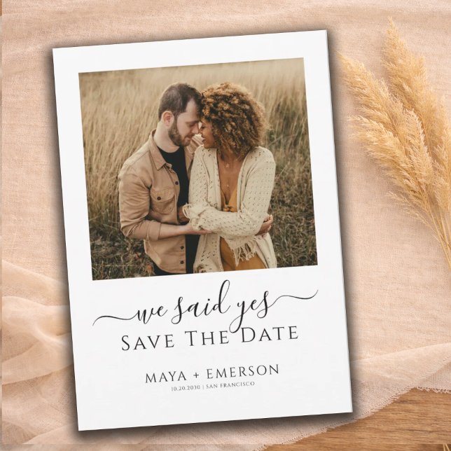 Rustic Boho Photo Wedding  Save The Date Spara Datumet (Skapare uppladdad)