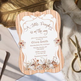 Rustic Boho Pumpkin Baby Shower Inbjudningar