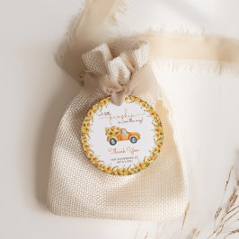 Rustic Boho Pumpkin Fall Blommigt Baby Shower Gåvor Etiketter