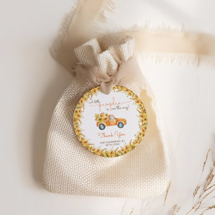 Rustic Boho Pumpkin Fall Blommigt Baby Shower Gåvor Etiketter