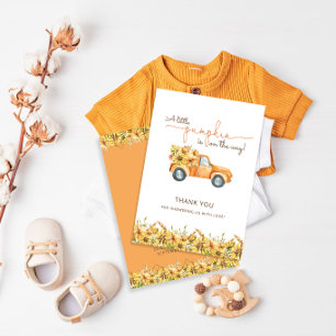 Rustic Boho Pumpkin Fall Blommigt Baby Shower Tack Kort