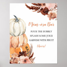 Rustic Boho Pumpkin Game Momosa Pub Poster