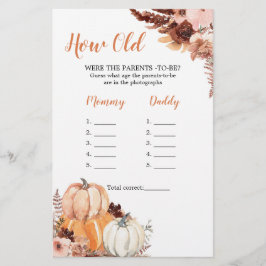 Rustic Boho Pumpkin Hur gammal var föräldrarna?