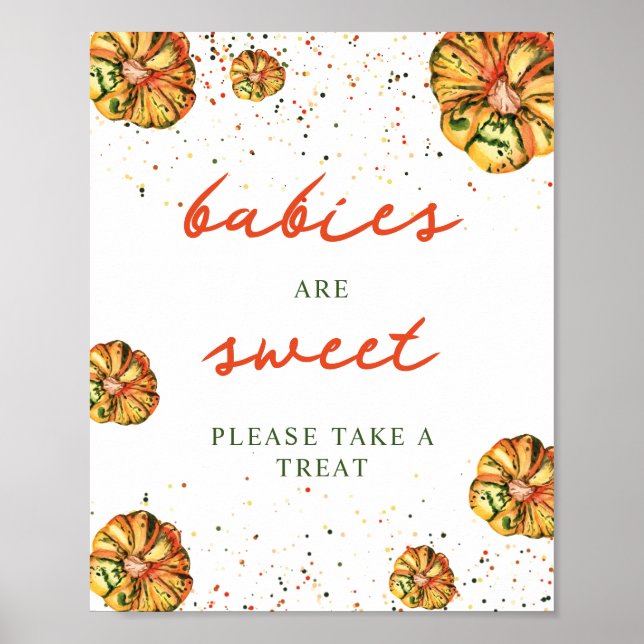 Rustic Boho Pumpkin Spädbarn är Sweet Poster (Framsidan)