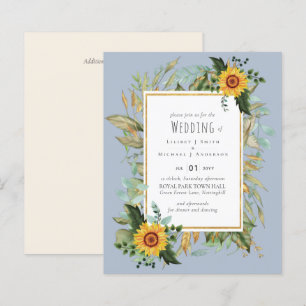 Rustic BOHO Solblommor Greenery Bröllop