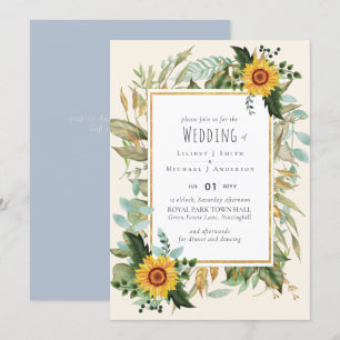 Rustic BOHO Solblommor Greenery Bröllop