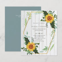 Rustic BOHO Solblommor Greenery Bröllop
