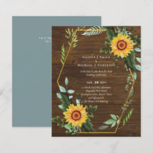 Rustic BOHO Solblommor Greenery Bröllop