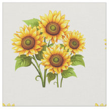 Rustic boho Solros Mönster Fabric