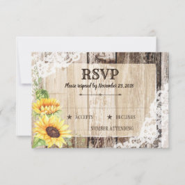 Rustic Boho SunblommWood OSA kort