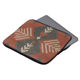 Rustic Boho Terracotta Print Electronics Bag Laptop Fodral