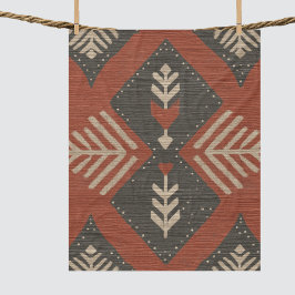 Rustic Boho Terracotta Print  Fleecefilt