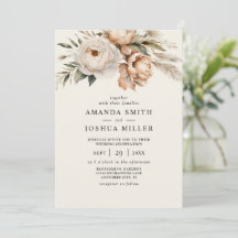 Rustic Boho Torkade Blommigtar och Pampas Grass Br