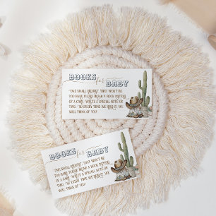 Rustic Boho Vilda western Boy Shower bokar för bab Tilläggskort