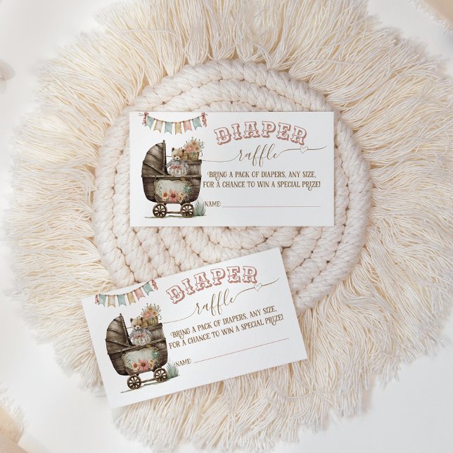 Rustic Boho Vilda western Flicka Shower-blaper Tilläggskort (Skapare uppladdad)