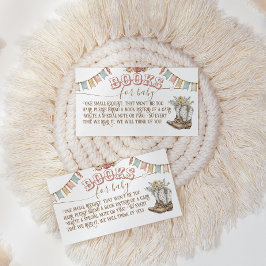 Rustic Boho Vilda western Flicka Shower bokar Tilläggskort