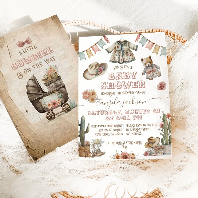 Rustic Boho Vilda western Flicka Shower Inbjudningar (Skapare uppladdad)