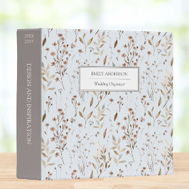 Rustic Boho Watercolor Brown Fall Blommigt Botanis