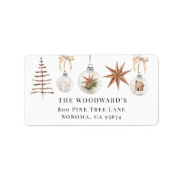 Rustic Boho Watercolor jul Adressetikett