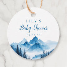 Rustic Boho Watercolor Mountain Baby Shower