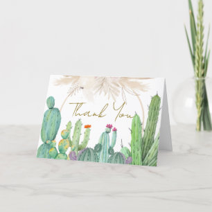 Rustic Boho Western Cactus Arch Baby Shower Tack Kort