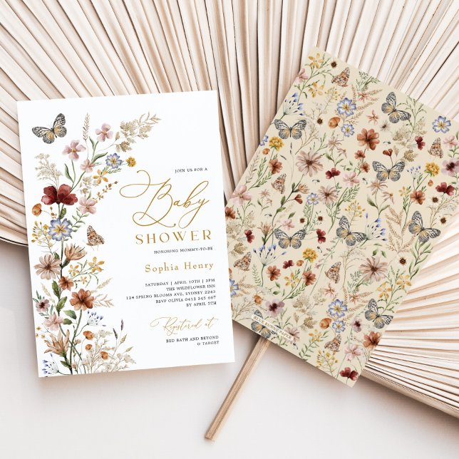 Rustic Boho Wildblomma Garden Baby Shower Inbjudningar (Skapare uppladdad)