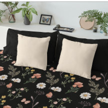 Rustic Boho WildblommBlack
