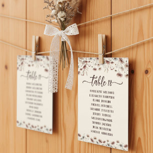 Rustic Boho Wildblommor Bröllop-platskort Kort