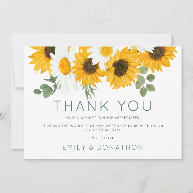 Rustic Boho Wildblommor Sunblommor Photo Tack (Framsida)