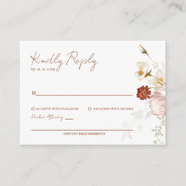 Rustic Boho WildblomOSA kort Blommigt