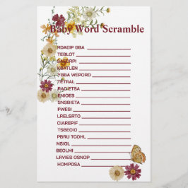 Rustic Boho Wildblomspapperkort