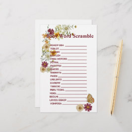Rustic Boho Wildblomspapperkort