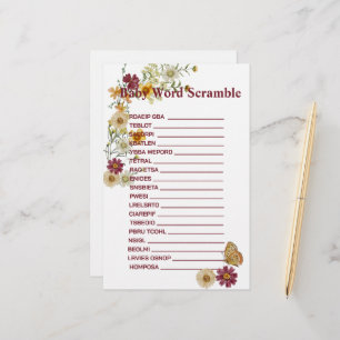 Rustic Boho Wildblomspapperkort