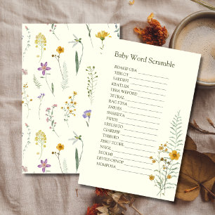 Rustic Boho Wildblomspapperkort