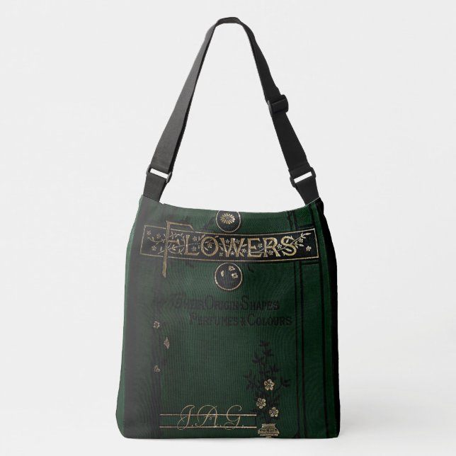 Rustic Bok Cover Bags Victorian Flower Bok Axelväska (Framsida)
