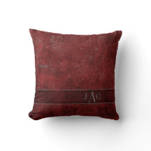 Rustic Bok Cover Cushion in Burgundy Red