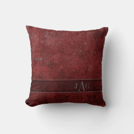 Rustic Bok Cover Cushion in Burgundy Red Kudde