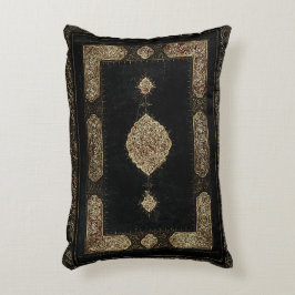 Rustic Bok Cover Cushion Old Leather Bra Gilding Prydnadskudde