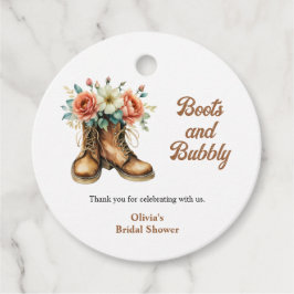 Rustic Boots and Bubbly Western Bridal Shower  Gåvor Etiketter