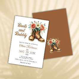 Rustic Boots and Bubbly Western Bridal Shower  Inbjudningar