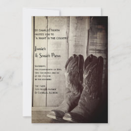 Rustic Boots Land Junior / Senior Prom Inbjudningar