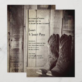 Rustic Boots Land Junior / Senior Prom Inbjudningar