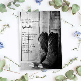 Rustic Boots Land Westerna babyskor Inbjudningar