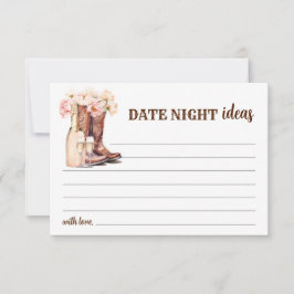 Rustic Boots Möhippa - Bride Date Night Ideas Rådkort